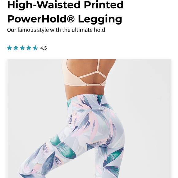 Fabletics High Waisted Printed Powerhold Leggings - Picture 3 of 6